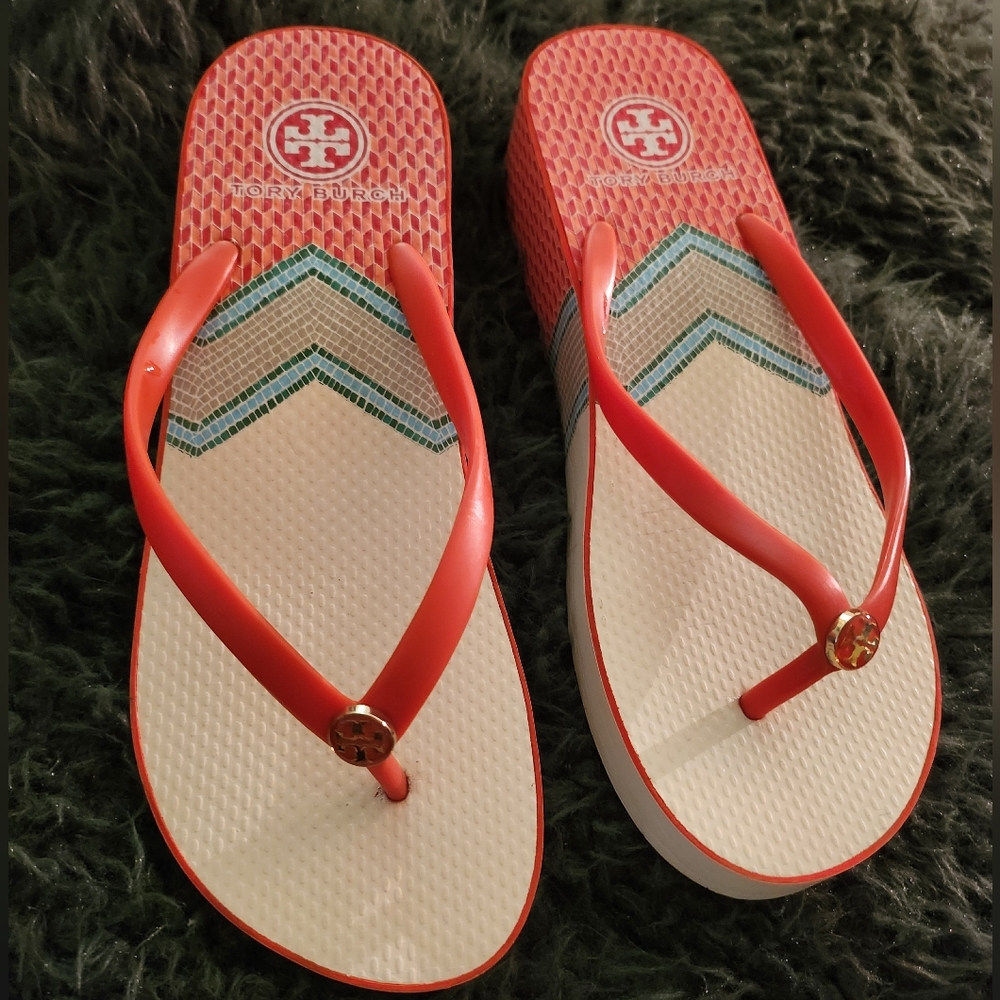 Tory Burch rubber wedge flip flops